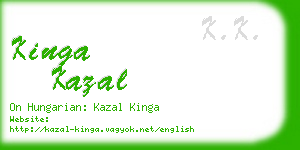 kinga kazal business card